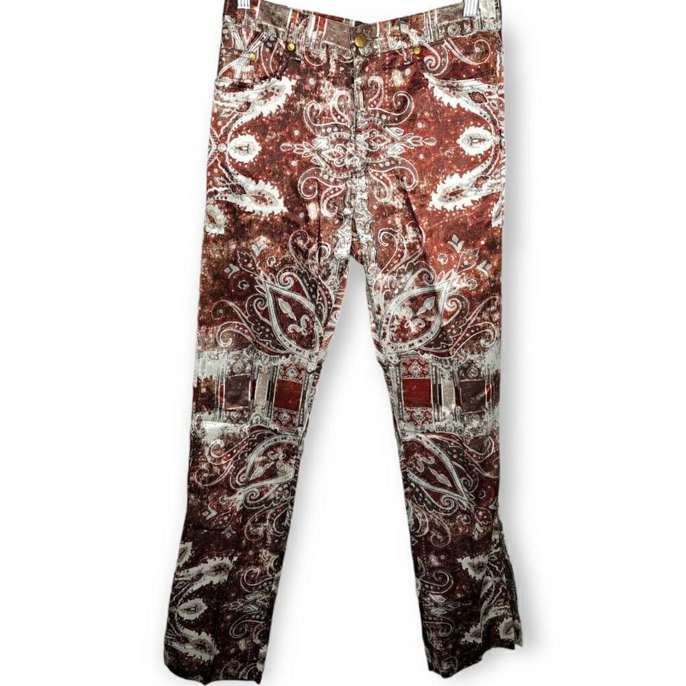 JPG Jeans by Jean Paul Gaultier Vintage 90s Paisley Flare Pants with Sid…